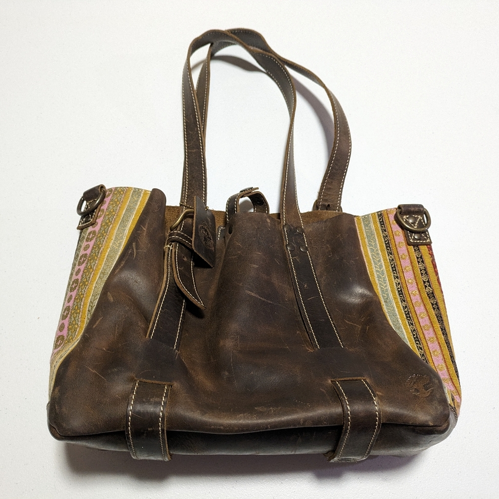 Oak River Leather Mini Market Tote
